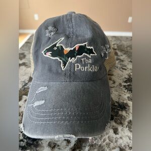 Porcupine Mountain Baseball  Cap w/ easy ponytail - Porkies